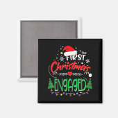 Onze eerste kerst Verloving 2021 1e kerst Magneet (Voorkant / Achterkant)