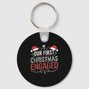 Onze Eerste Kerst Verloving 2024 Koppel Pyjama C Sleutelhanger