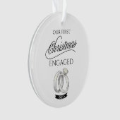 Onze Eerste Kerst Verloving 2025 Ornament (voorkant)
