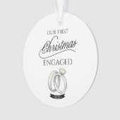 Onze Eerste Kerst Verloving 2025 Ornament (voorkant)