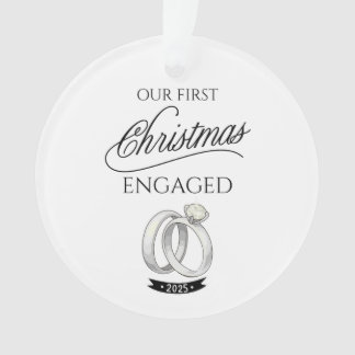 Onze Eerste Kerst Verloving 2025 Ornament