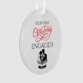 Onze Eerste Kerst Verloving 2025 Ornament (voorkant)
