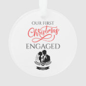 Onze Eerste Kerst Verloving 2025 Ornament (achterkant)