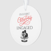 Onze Eerste Kerst Verloving 2025 Ornament (voorkant)
