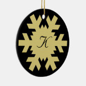 "Onze eerste kerst" - w / Namen en Monogram [b] Keramisch Ornament (Rechts)