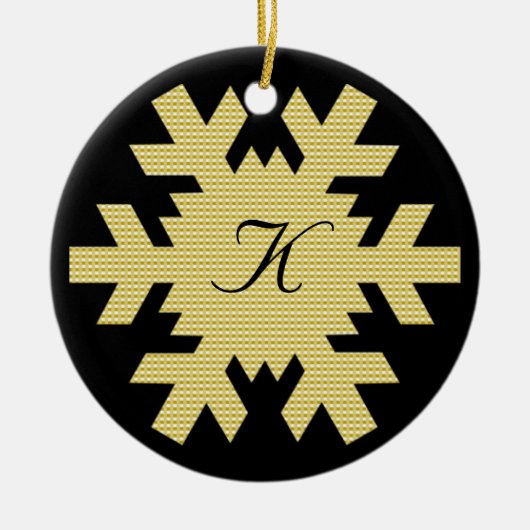 "Onze eerste kerst" - w / Namen en Monogram [b] Keramisch Ornament (Voorkant)