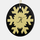 "Onze eerste kerst" - w / Namen en Monogram [b] Keramisch Ornament (Links)