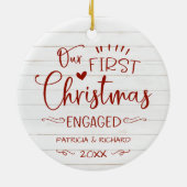 Onze eerste kerst was een roestvrijbuiter keramisch ornament (Achterkant)