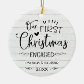 Onze eerste kerst was een roestvrijbuiter keramisch ornament (Voorkant)