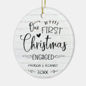 Onze eerste kerst was een roestvrijbuiter keramisch ornament (Links)