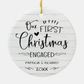 Onze eerste kerst was een roestvrijbuiter keramisch ornament (Achterkant)