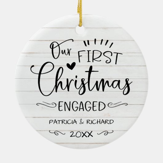 Onze eerste kerst was een roestvrijbuiter keramisch ornament (Achterkant)