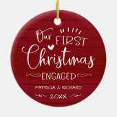 Onze eerste kerst was een roestvrijbuiter keramisch ornament (Achterkant)