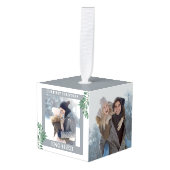 Onze eerste kerst was Greenery 3 Foto Gray Decoratie (Voorkant hoekig)