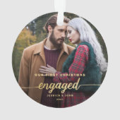 Onze eerste kerst was voorzien van 2 foto Gold Fon Ornament (achterkant)