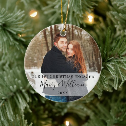 Onze eerste kerst was voorzien van een paar foto's keramisch ornament (Boom)