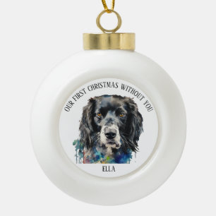 Onze eerste kerst zonder jou gepersonaliseerd keramische bal ornament