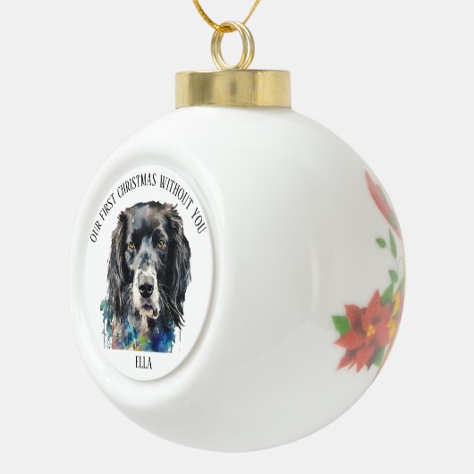Onze eerste kerst zonder jou persoonlijk keramische bal ornament (Rechts)