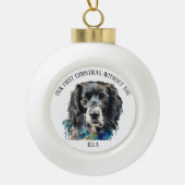 Onze eerste kerst zonder jou persoonlijk keramische bal ornament (Voorkant)