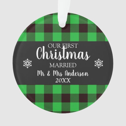 Onze eerste kerstacrylversiering ornament (voorkant)