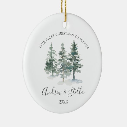 Onze eerste kerstavond in combinatie met een boomg keramisch ornament (Rechts)
