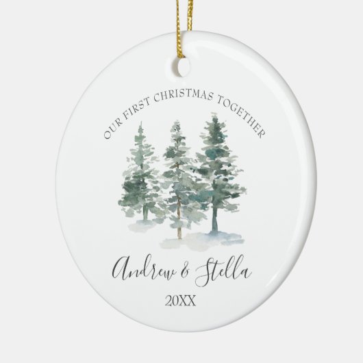 Onze eerste kerstavond in combinatie met een boomg keramisch ornament (Links)