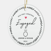 Onze eerste kerstavond keramische versiering keramisch ornament (Links)