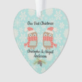 Onze eerste kerstbezit ornament (voorkant)