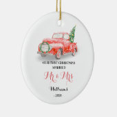 Onze eerste kerstboomkeramische keramische versier keramisch ornament (Rechts)