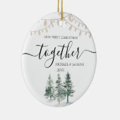 Onze eerste kerstboomversiering keramisch ornament (Rechts)