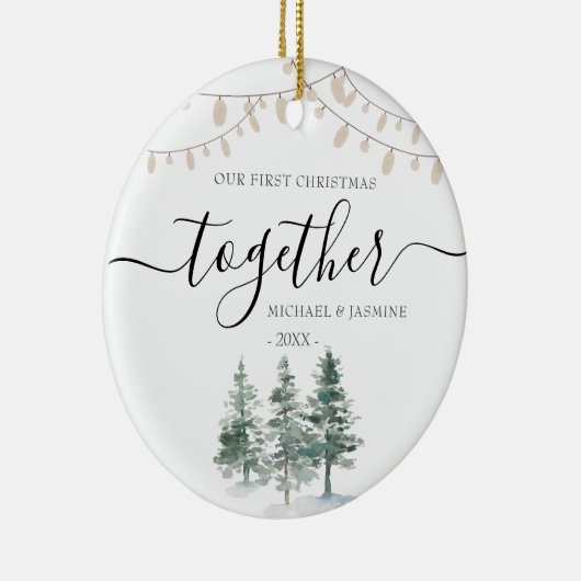 Onze eerste kerstboomversiering keramisch ornament (Rechts)