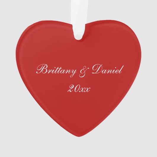 Onze eerste kerstbruiloft foto ornament (achterkant)