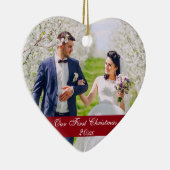 Onze eerste kerstbruiloft Ornament Heart RSG (Rechts)