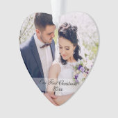 Onze eerste kerstbruiloft-versiering ornament (voorkant)