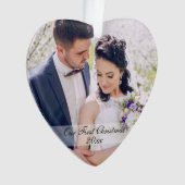 Onze eerste kerstbruiloft-versiering ornament (voorkant)
