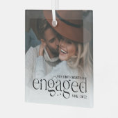 Onze eerste kerstcadeaufoto op maat glas ornament (Voorkant links)