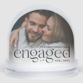 Onze eerste kerstcadeaufoto op maat sneeuwbol (Voorkant)