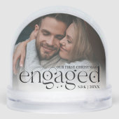 Onze eerste kerstcadeaufoto op maat sneeuwbol (Achterkant)