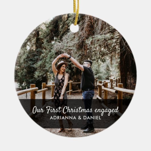 Onze eerste kerstcadeaufoto voor het script: keramisch ornament (Voorkant)