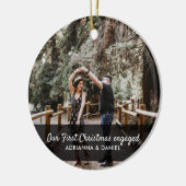 Onze eerste kerstcadeaufoto voor het script: keramisch ornament