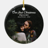 Onze eerste kerstcadeaufoto voor het script: keramisch ornament (Achterkant)