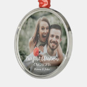 Onze eerste kerstcadeaufoto voor het script: metalen ornament (Links)