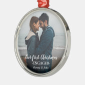 Onze eerste kerstcadeaufoto voor het script: metalen ornament (Links)