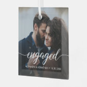 Onze eerste kerstcadeaufotonamen glas ornament (Voorkant links)