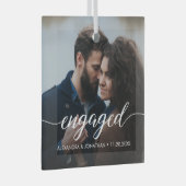 Onze eerste kerstcadeaufotonamen glas ornament (Voorkant Rechts)