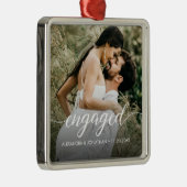 Onze eerste kerstcadeaufotonamen metalen ornament (Rechts)