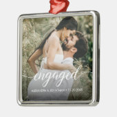 Onze eerste kerstcadeaufotonamen metalen ornament (Links)