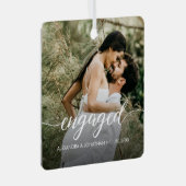 Onze eerste kerstcadeaufotonamen metalen ornament (Voorkant Rechts)