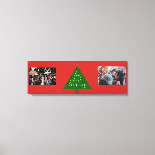 Onze eerste kerstcadeauprinter canvas afdruk (Voorkant)