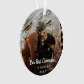 Onze eerste kerstcadeautjes foto van Snowflakes Ornament (voorkant)